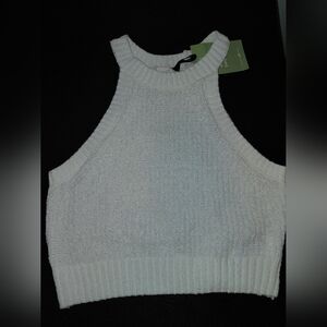 H&M White Knit Crop Top